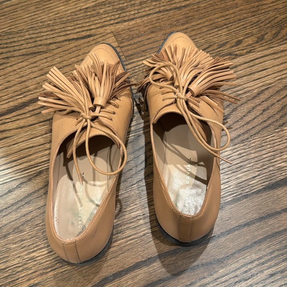 Loeffler Randall leather loafers with removable tassels 8 - Picture 2 of 4
